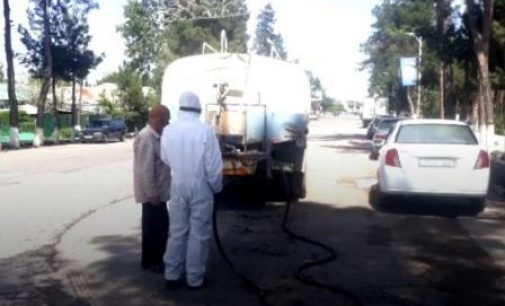 COVID-19. Дар роҳҳои мошингарди шаҳру ноҳияҳои вилояти Хатлон бо мақсади пешгирӣ аз сирояти коронавирус корҳои дезинфексионӣ анҷом дода мешаванд