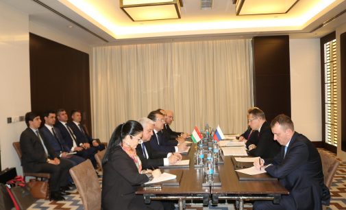 Встреча Джамолиддина Абдуллозода с министром здравоохранения Российской Федерации Михаилом Альбертовичем Мурашко