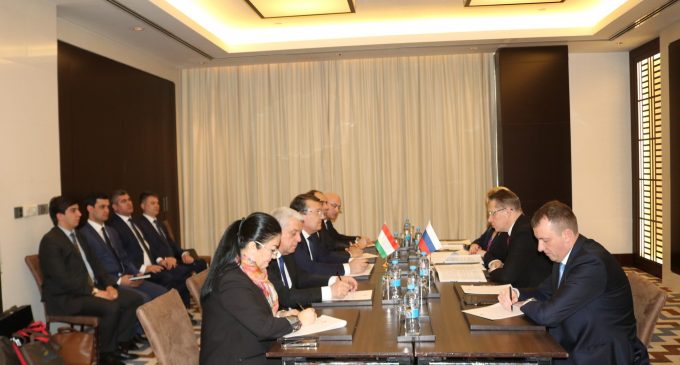 Встреча Джамолиддина Абдуллозода с министром здравоохранения Российской Федерации Михаилом Альбертовичем Мурашко