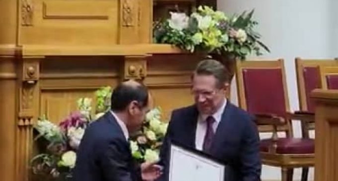 Minister Jamoliddin Abdullozoda Awarded with the Certificate of Appreciation of the Russian Ministry of Health