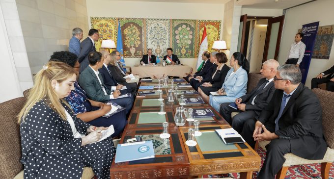 Мулоқоти Ҷамолиддин Абдуллозода бо директори минтақавии Дафтари ТУТ оид ба кишварҳои Аврупо Ҳанс Клюге