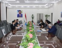 Meeting of Jamoliddin Abdullozoda with Adham Musallam