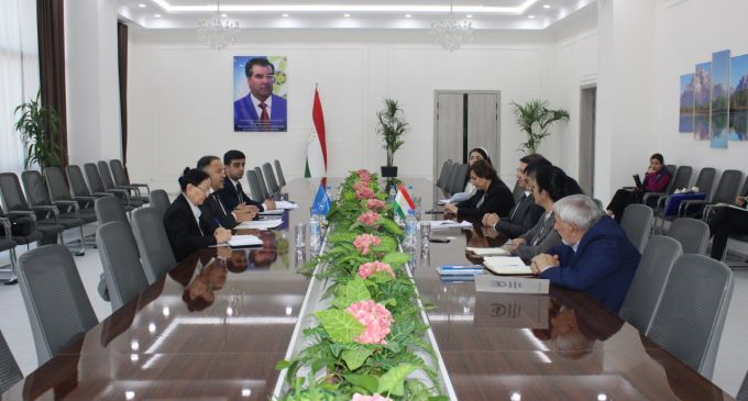 Meeting of Jamoliddin Abdullozoda with Adham Musallam