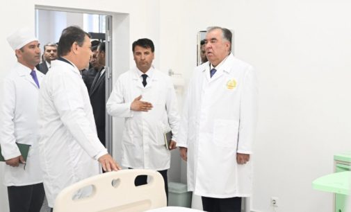 Leader of the Nation Emomali Rahmon Opens the Multifunctional Health Center in Danghara